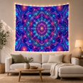 thumbnail image 1 of Luminous Mandala in a Starry Cosmic Field, Mystical Psychedelic for Meditation Enthusiasts, Geometric Wall Art, Housewarming Gift, Tapestry Wall Hanging for Bedroom and Studio, 1 of 7