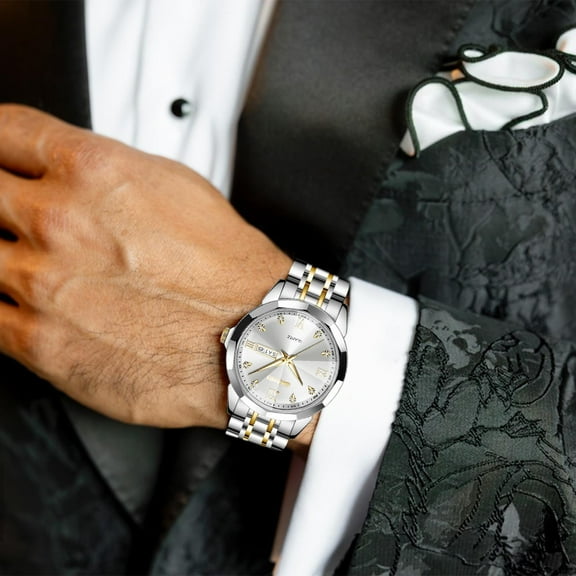 Luminous Men's Watch under $5! Yrmaups Men's Luminous Stainless Steel Watch, Waterproof Quartz Wristwatch with Glow in the Dark, Modern Couple Matching Watch, Gift for Him, Business Casual Watch