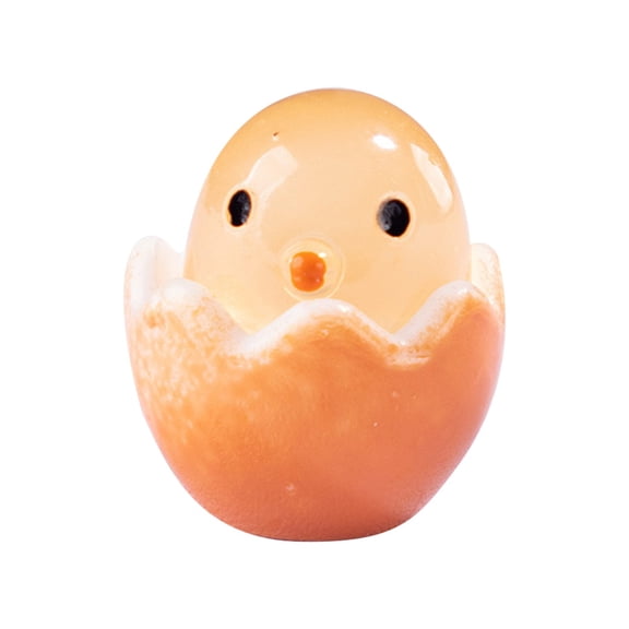 Luminous Mini Chicken, Resin Miniature Animal Figures - Glow in Dark, Perfect for DIY Projects, Garden, Dollhouse, Aquarium Decor - Glows at Night Orange
