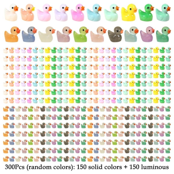 Luminous Mini Ducks Moss Micro Landscape Miniature Figures Tiny Duck Figurines Garden Glow Fairy in Dark Decoration