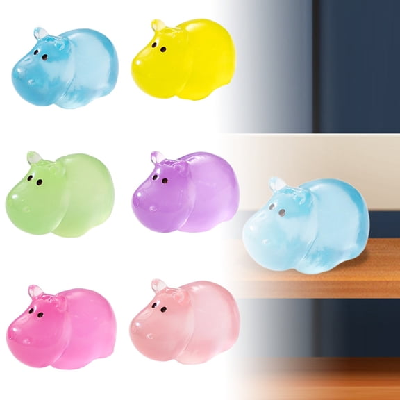 Luminous Mini Resin Animals Glow in The Dark Small Tiny Resin Figurines Garden Miniature Figures for Crafts Micro Landscape Decoration Fairy Garden Accessories Home Decor, 2.9CM