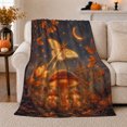 thumbnail image 1 of Luminous Moth Glowing Mushroom Fantasy Forest Scene Enchanting, Peaceful Woodland Scene, Warm Flannel Blanket for Cabin and Lodge, Garden Lovers Thanksgiving Gift, Fantasy Home Decor, 1 of 9
