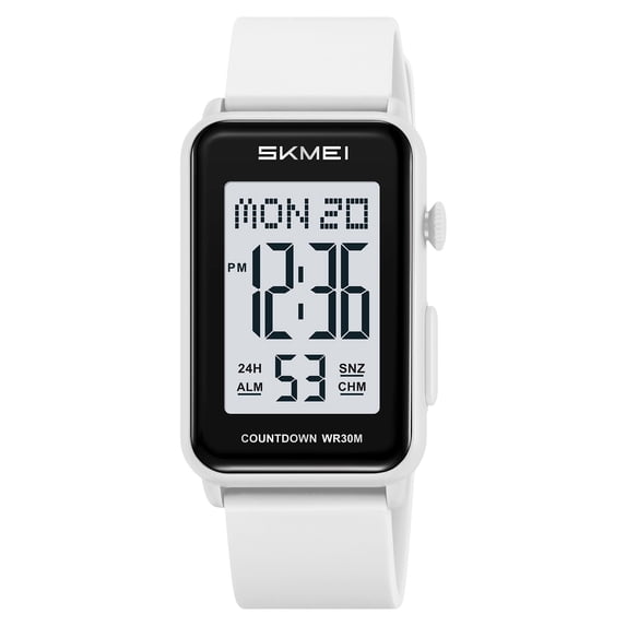 Luminous Multifunctional Waterproof Digital Watch - Versatile Electronic Timepiece with Alarm, Stopwatch, Calendar & Fashionable Design for Daily Outdoor Wear and Comfortable Fit F