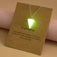 thumbnail image 1 of Luminous Necklace under $5! CQCYD Luminous Crystal Pendant Necklace, Glow in Dark Hexagonal Stone Chain, Fluorescent Christmas Gift Jewelry, Unique Night Light Necklace for Women, 1 of 4