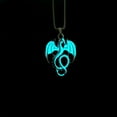 thumbnail image 1 of Luminous Necklace Dragon Pendant Necklace Punk Gothic Luminous Stainless Steel Necklace Jewelry Accessories Gift,Blue & Green Light, 1 of 11