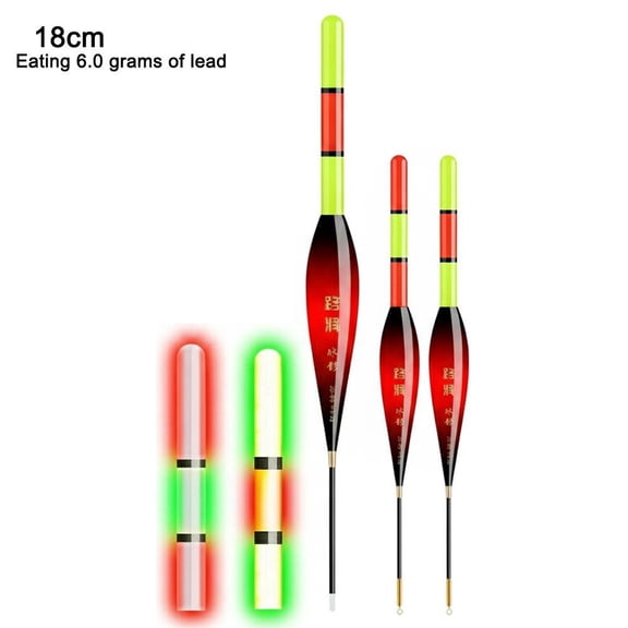 Luminous Night Fishing Float – ABS High-Density Bobber with Weight Balancing, Bright LED Light-Emitting Tail for Low-Light Freshwater Angling