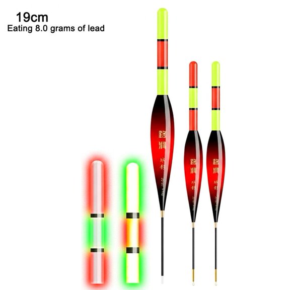 Luminous Night Fishing Float – ABS High-Density Bobber with Weight Balancing, Bright LED Light-Emitting Tail for Low-Light Freshwater Angling