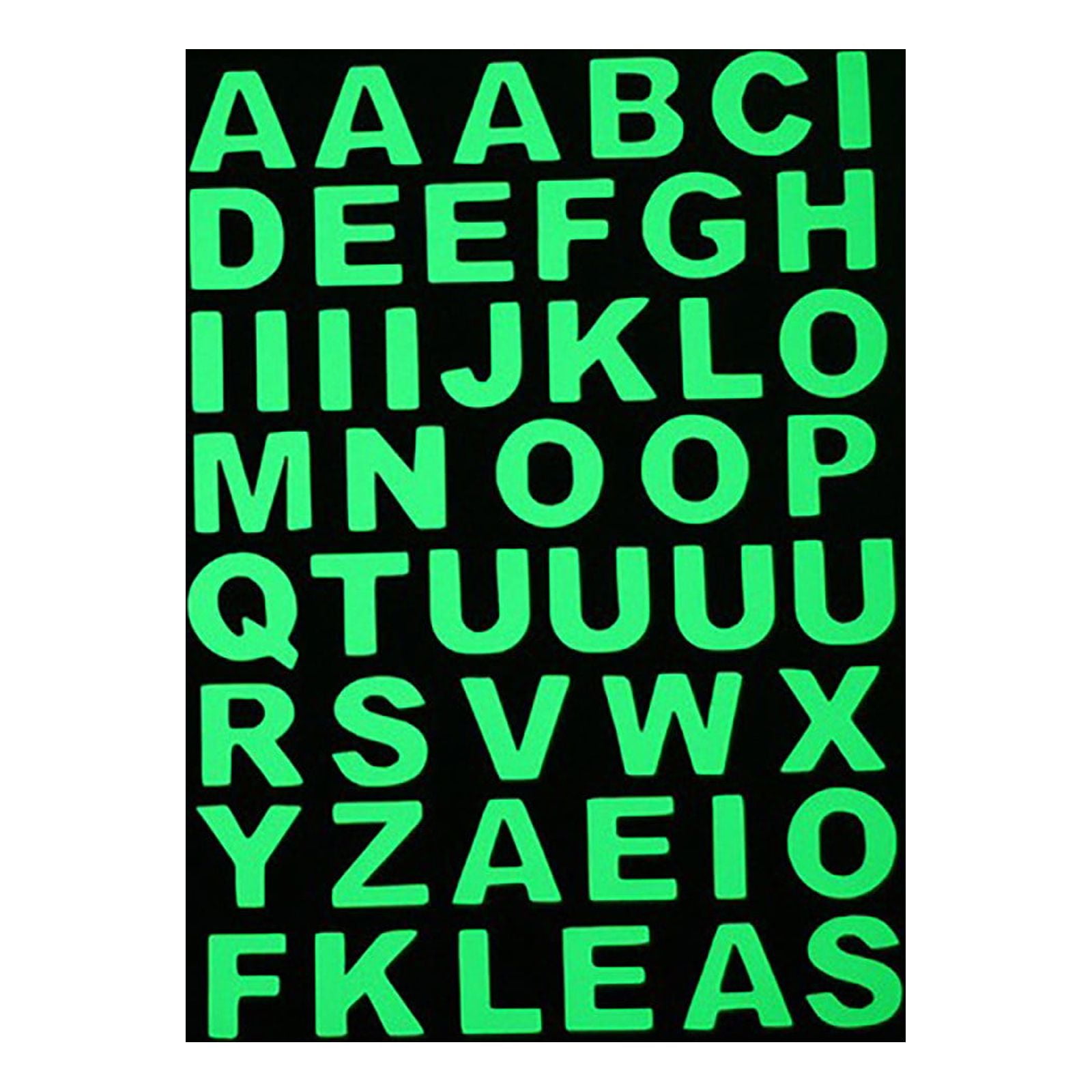 Luminous Numbers English Letters Luminous Stickers Removable