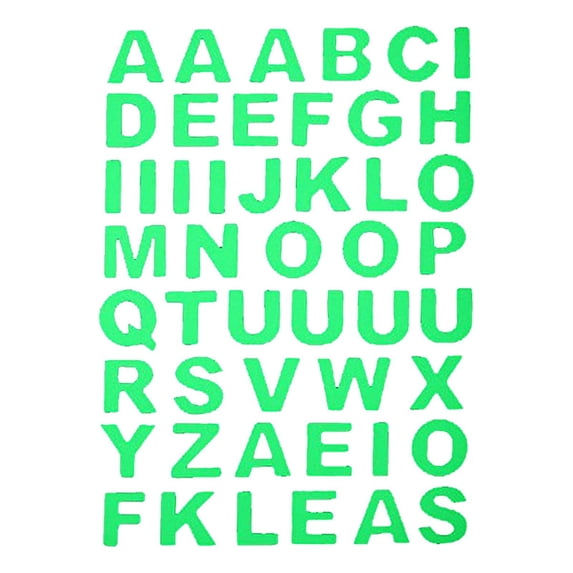 Luminous Numbers and English Letters Removable Fluorescent Decorative Wall Stickers for Home