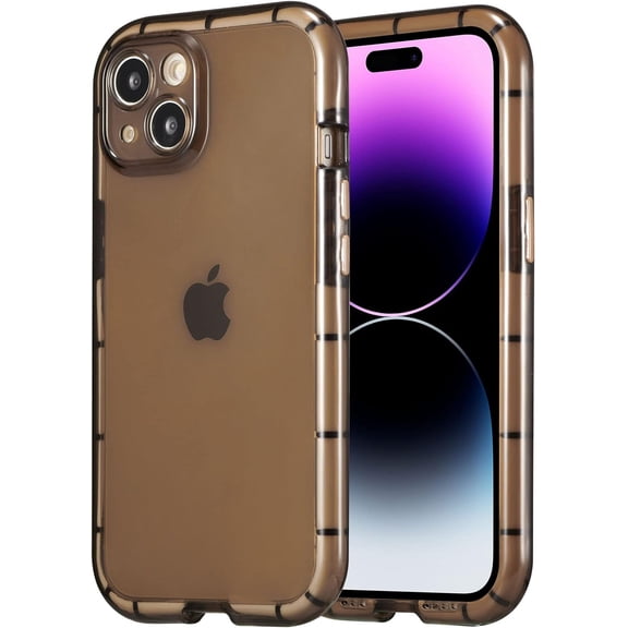 Luminous Phone Case for iPhone 13 6.1 inch, Fluorescence TPU Shining in The Darkness Night Glowing Frame Transparent Soft Back Cover Shockproof Protector Thin Light up Bumper Case - Black