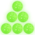 thumbnail image 1 of Luminous Pickleball Balls 40 Holes Glow in the Dark Pickleball Balls with Mesh Bag Neon Green, 6 Pack, 1 of 8