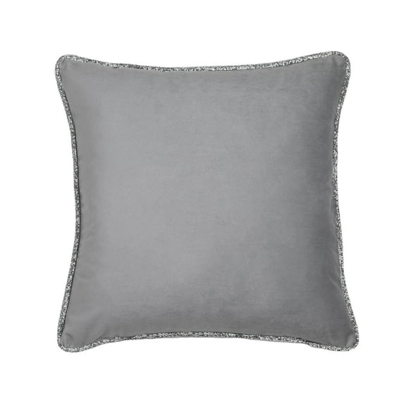 Luminous Piping Border Pillow - 16" - Silver