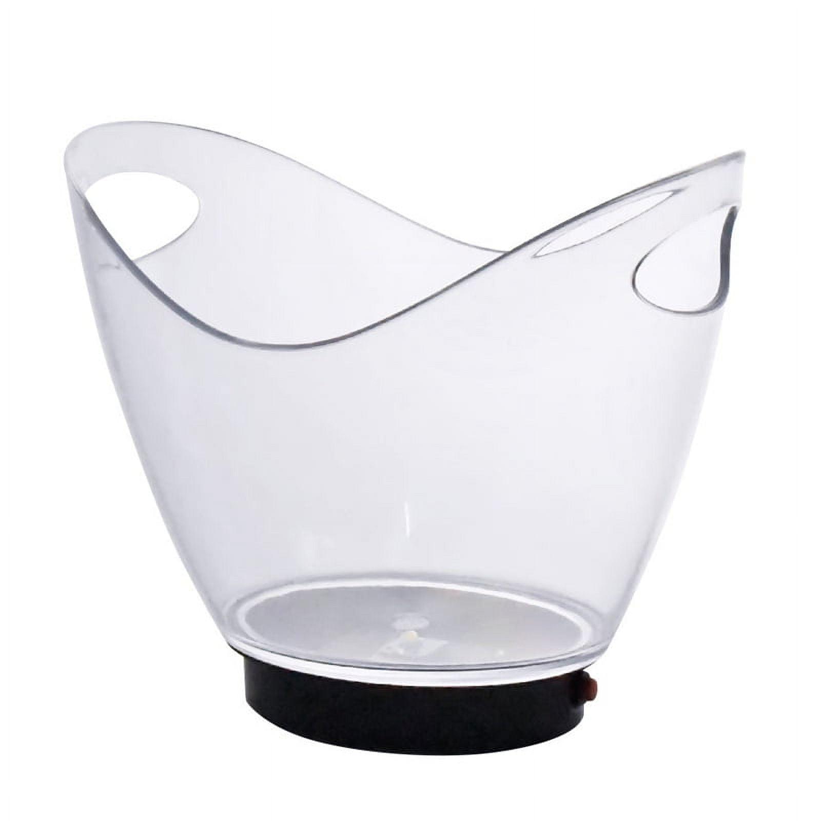 Luminous Plastic Ice Bucket Transparent Colorful LED Ice Bucket Ice