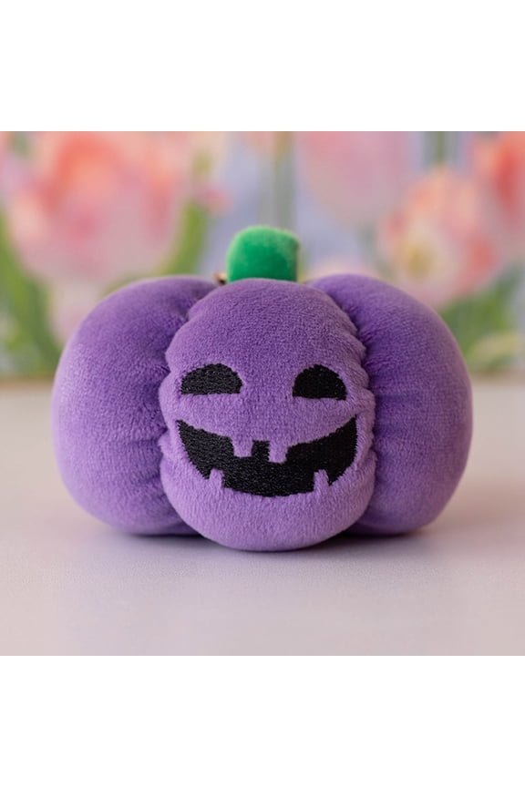 Luminous Plush Pumpkin Keychain, Glow In The Dark Jack-o-Lantern Backpack Pendant, Cute Soft Halloween Stuffed Pumpkin Charm, Car Key Bag Accessory Halloween Party Gift for Kids Women