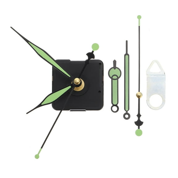 1 Set Mute Clock Movement and Pointer for DIY Use Made of Durable Aluminum Plastic Green