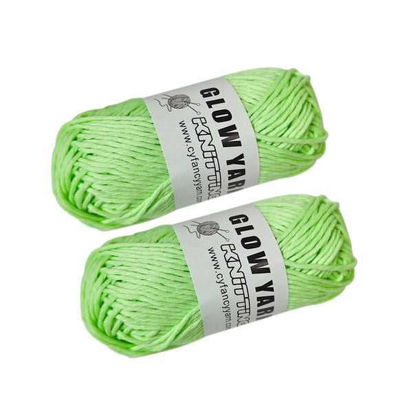 Luminous Polyester Yarn,50 Meter Dark Glow Thread,Fluorescent Green DIY Knitting Material,Washable Hand Weaving Yarn,Light Absorbing Craft Making Supply