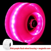 Luminous Quad Roller Skate Wheels Lighted Roller Skate Wheels with 608 Bearings Magnetic Light Up Skate Replacement Wheels For Double Row Skateboard