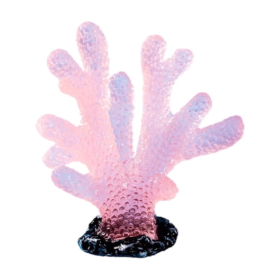 Luminous Resin Aquarium Ornament Tropical Seascape Decor Bioluminescent Coral Reef Fish Tank Decoration Glow In Dark With Weighted Base