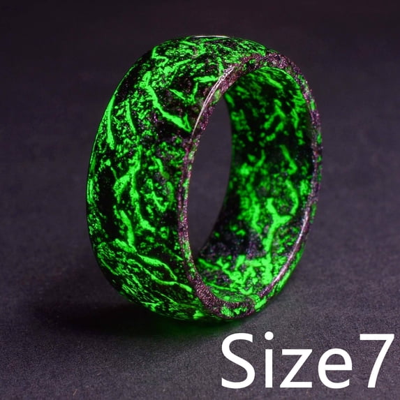 Luminous Resin Ring Glow In The Dark Geometrical Band Unisex Jewelry Accessory For Men Women Fashion Statement