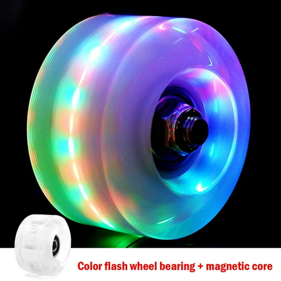 Luminous Roller Wheels with Installed Bearings for Quad Sports -Enhance Your Skating Experience with Light-Up Features