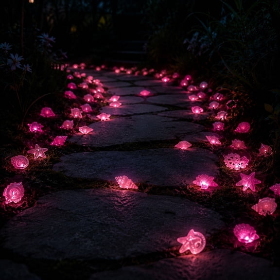 Luminous Sea Figurines, Colorful Seashell Stones, Glow In The Dark Aquarium Decorations, Durable Non-Toxic Resin Material, Detailed Sea Star and Shell Shapes, Versatile Garden and Vase Fillers
