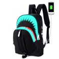 thumbnail image 1 of Luminous Shark USB Function Backpack,Black, 1 of 2