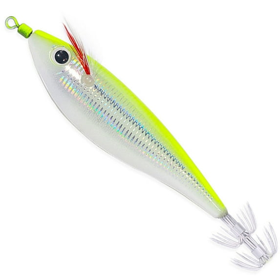 Luminous Shrimp Fishing Lure Artificial Squid Hook Cuttlefish Bait Sea Tackles (green)
