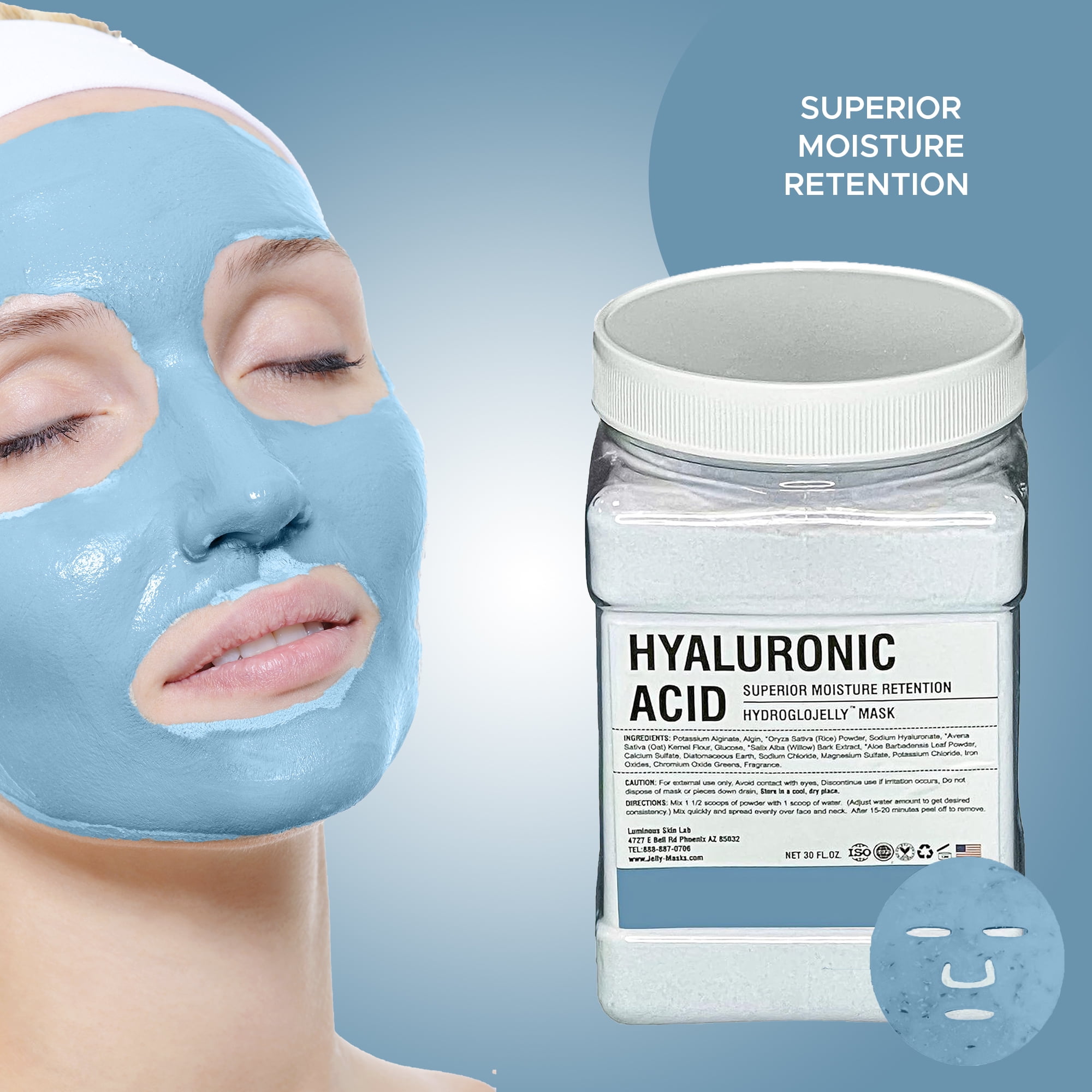 Luminous Skin Lab Hyaluronic Acid Jelly Mask, Professional Pack Peel