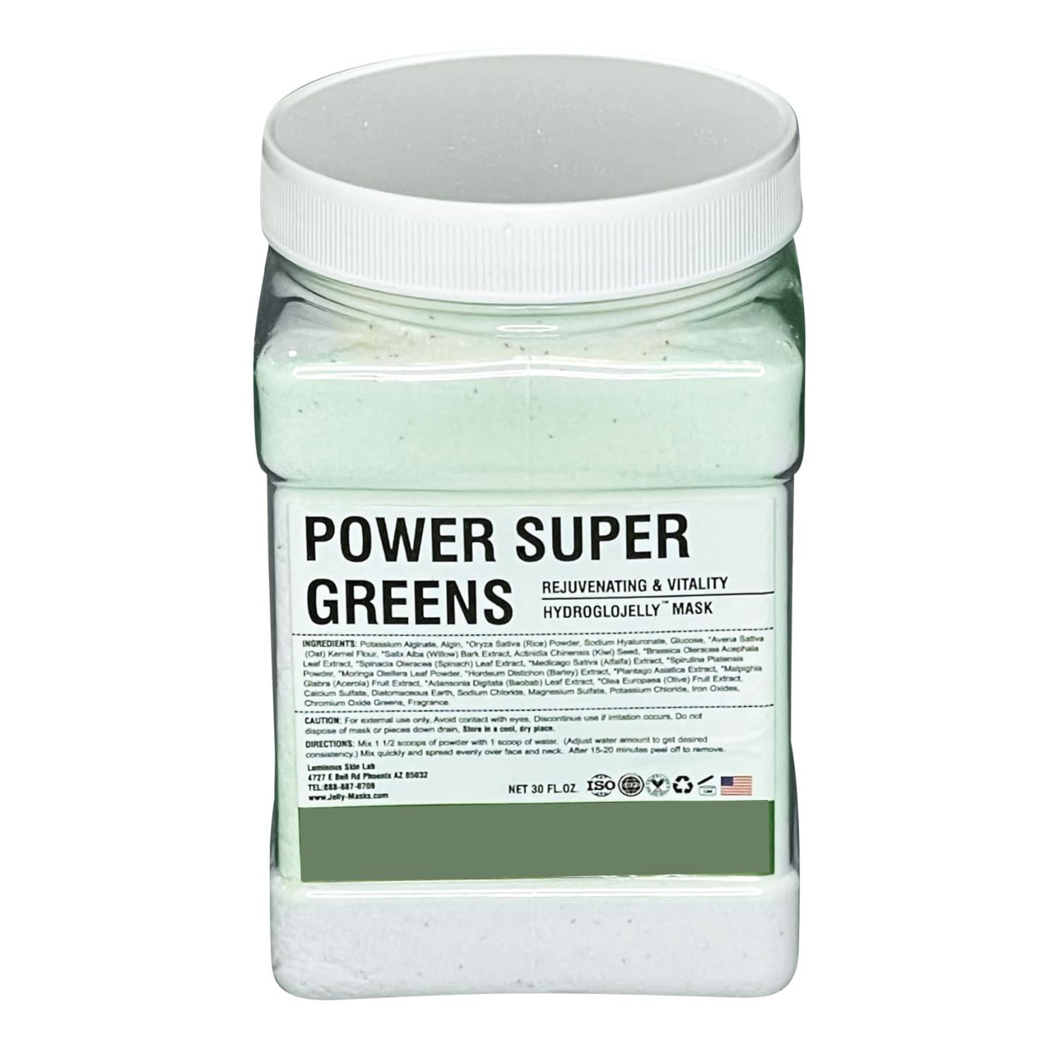 Luminous Skin Lab Power Super Greens Jelly Mask, Professional Pack Peel