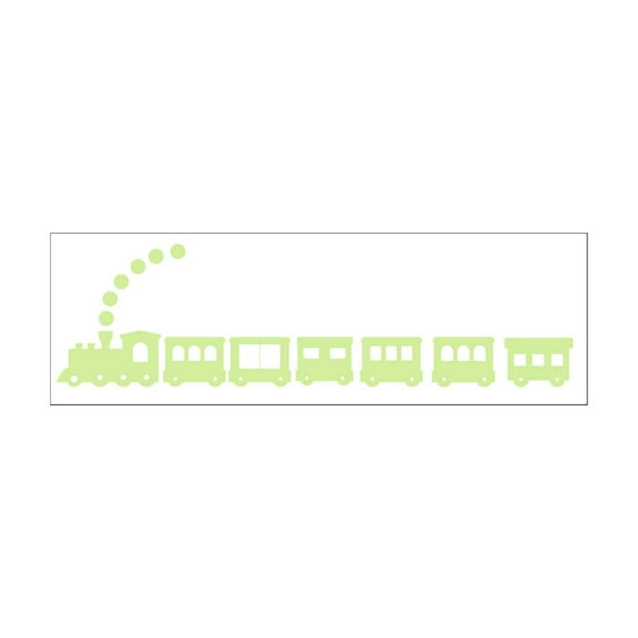 Luminous Small Train Wall Sticker, Material, Easy to Apply, for Living Room/Kids Room/Decor
