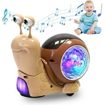 Luminous Snail Toy,2025 Upgraded Snail Toy,Crawling Snail Toy With Music With Avoid Obstacles Function,Toddler Electric Snail Toy Cute Animal Crawl,Musical Crawling Snail Toys Kids Birthday