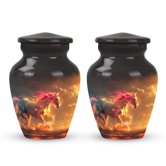 Luminous Spirit Urnas Para Cenizas Humanas Adultos - Keepsake Urns For Human Ashes - Cremation Urns For Human Ashes Adult Women & Men - Cremation Urns For Women & Men (Size -3inch, 2Pc)