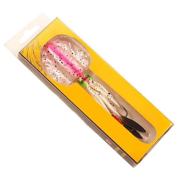 Luminous Squid Trap Soft Rigged Fishing 15cm Trolling for Grouper and Mackerel