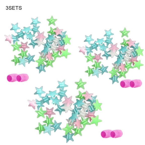 Luminous Star Bicycle Spoke Decorations with Pink Valve Caps, 36 Count