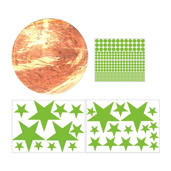 Luminous Stars Moon Galaxy Stickers Wall Decals Easy Peel and Stick for Boys Girls Bedroom Living Room Decor