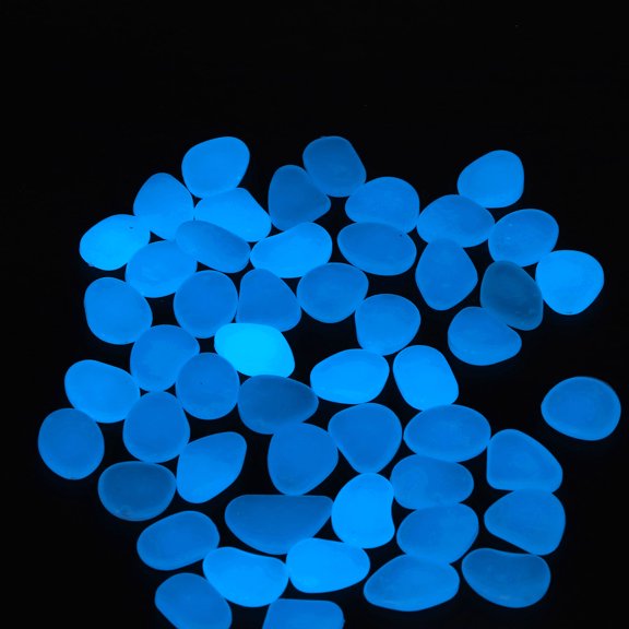 Luminous Stones, Resin Glowing Stone for Dark Garden 100 / Bag Dark Blue
