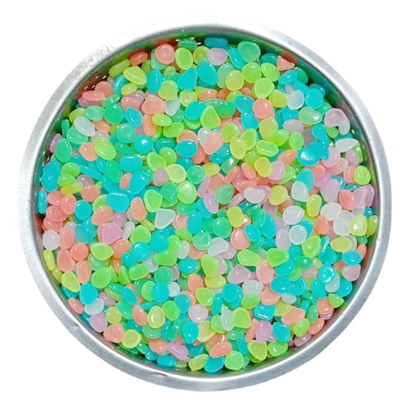 Luminous Stones for Garden and Home Decoration, Glow Pebbles Glow in The Dark Rocks Outdoor Mixed Color (1000PCS)