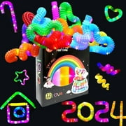 Luminous Stretching Expansion Pipe, Flashing Glow Water Tube 12-Pack, Party Concert Glow Toy For Big Kids & Teens