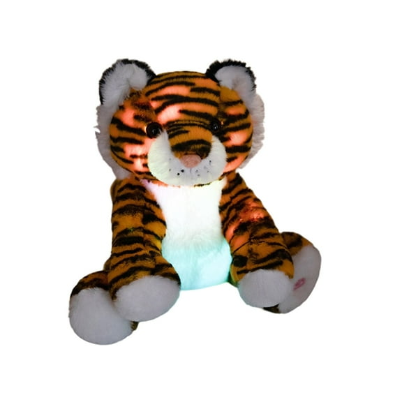 Luminous Stuffed Animal, LED Light Plush Toy, Color Changing Night Light Pillow, Soft Polyester Glow in Dark, 25cm 9.8 Inch, Battery Operated, Automatic Shutoff Timer