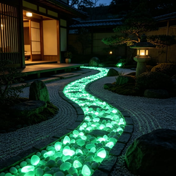 Luminous Teardrop Resin Pebbles for Garden Paths and Walkways, Outdoor Glow Stones for Decor, Aquariums and DIY Crafts