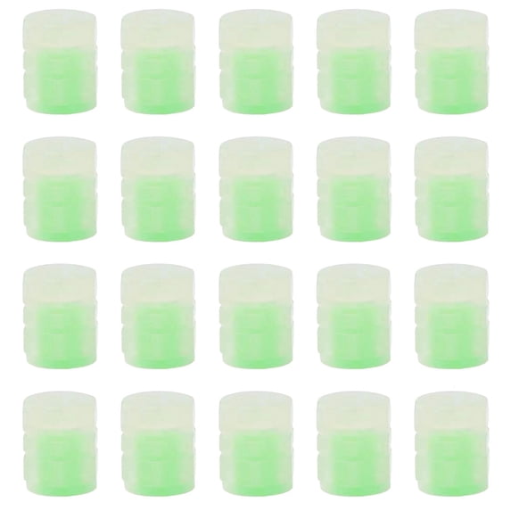 Luminous Tire Caps, Fluorescent ABS Air Covers for Car Truck SUV Motorcycle and Bike, Glow-in-the-Dark Vehicle Accessories, 16-20 Piece Set