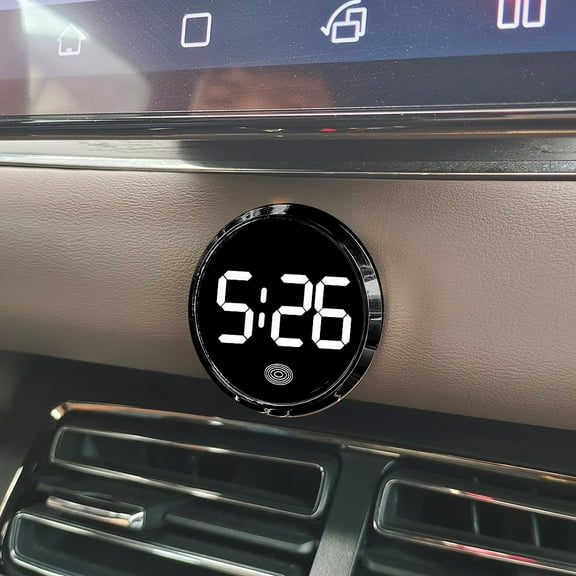 Luminous Touch Car Clock, Black ABS Interior Vehicle Watch With Direct Installation, Fit For Most Cars And Trucks As Novelty Auto Supplies