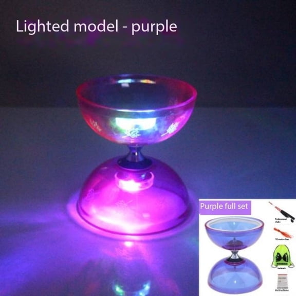 Luminous Triple Bearing Double-end Diabolo with Rods String Exercise yo-yo-