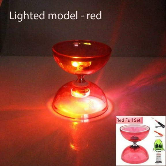 Luminous Triple Bearing Double-end Diabolo with Rods String Exercise-