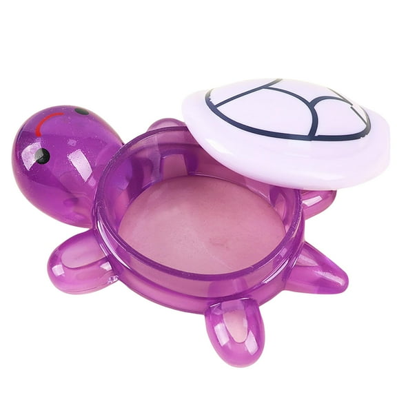 Luminous Turtle Storage Box Shaped Animal Container for Small Items Candy Jewelry Kids Toy Organizer Purple 7" X 4"