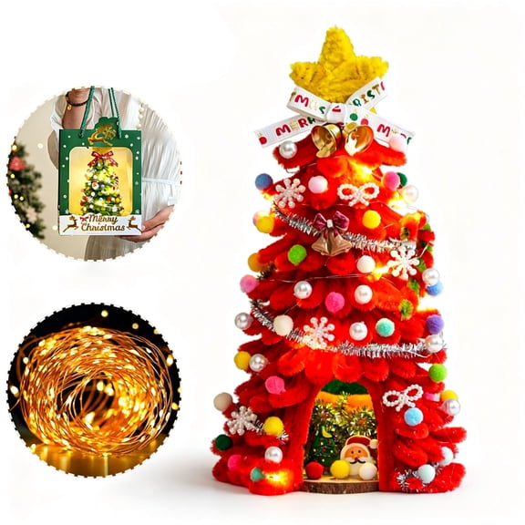 Luminous Twisted Rod Christmas Tree Ornament Desktop Decoration, Luminous Twisted Rod Christmas Tree DIY Kit With Glowing Design, Desktop Decoration for Dining Table Holiday Gathering