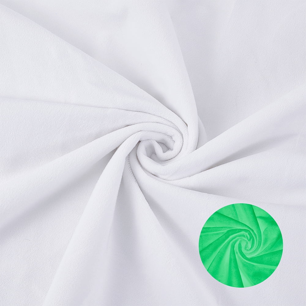Luminous Velvet Super Soft Fabric Glow in the Dark Color Changing Cloth for Clothing Accessories White 1400x910x0.7mm