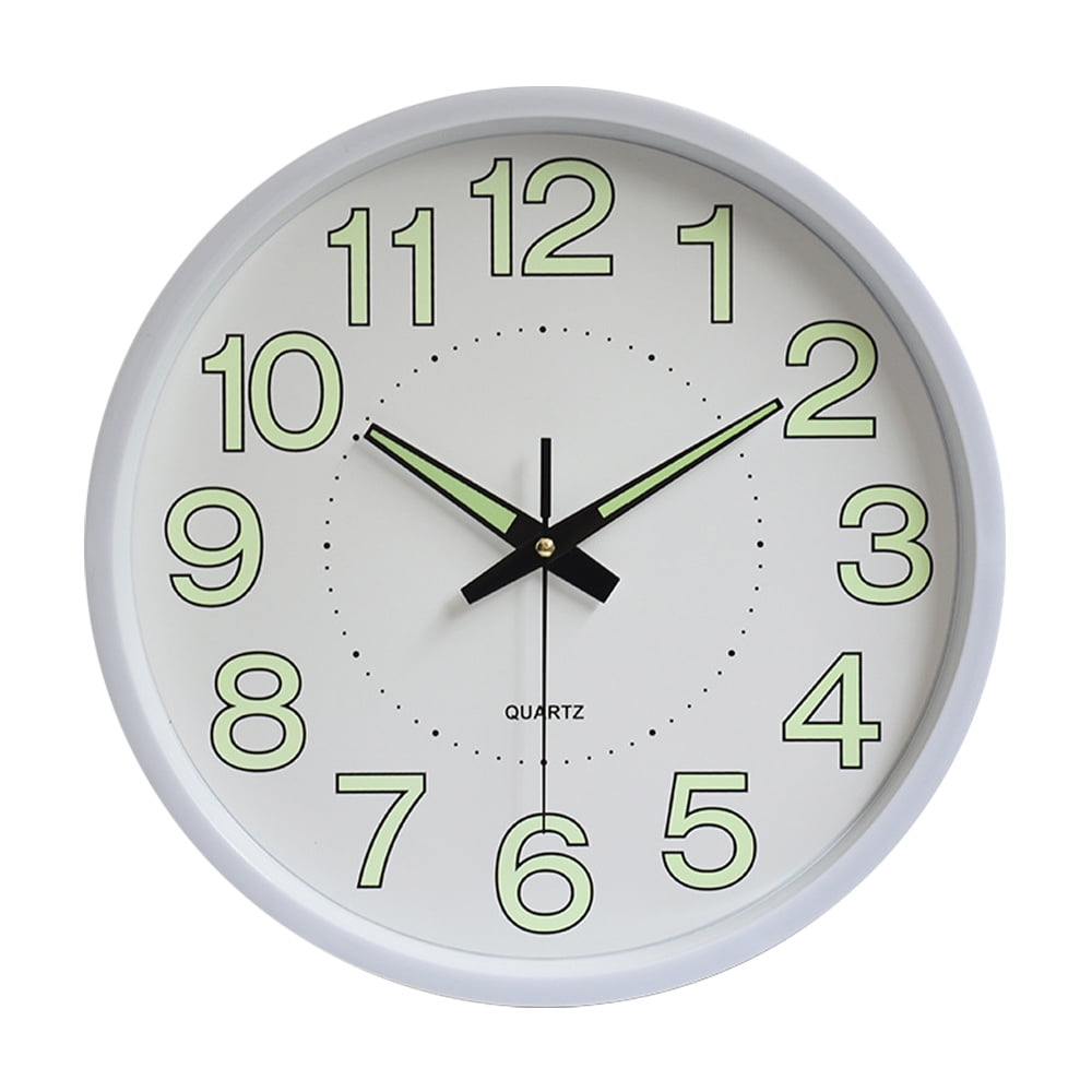 Luminous Wall Clock Night Lights Round Wall Clock for Living Room and