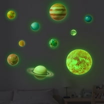 Luminous Wall Stickers Planets,Eight Planets Luminous Wall Stickers for Bedroom Baby Nursery Decoration for Ceiling