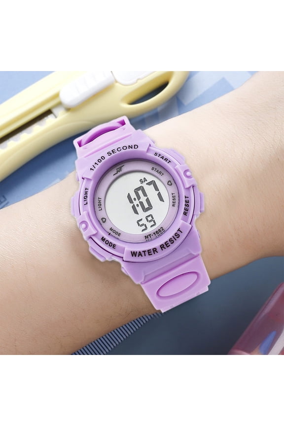 Luminous Waterproof Watch, Multifunctional Digital Sports Watch with Stopwatch Alarm, 38mm PVC Strap for Daily Wear, Rain, Hand Washing